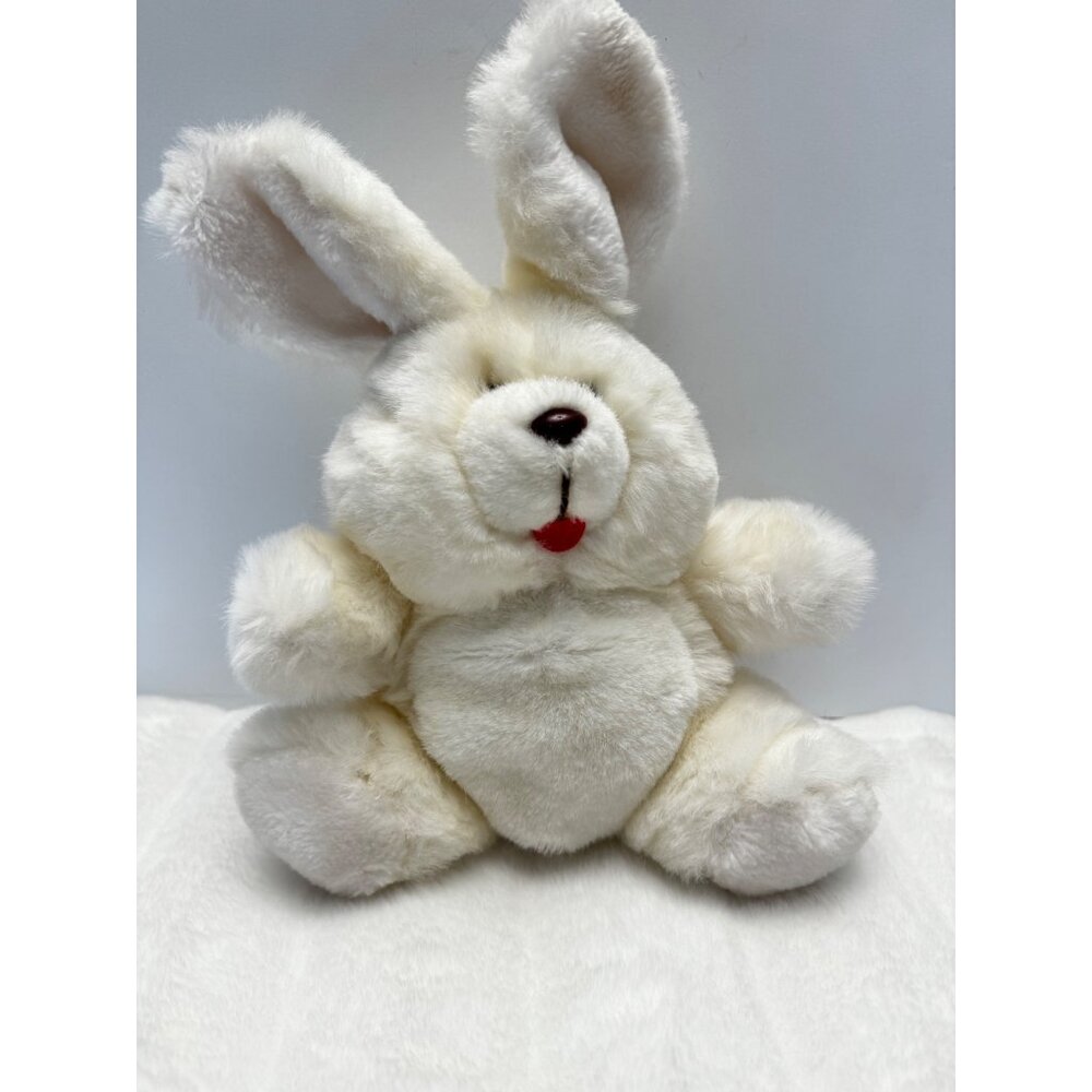 VTG Prestige Toy Corp White Bunny Rabbit Plush Stuffed Animal Toy 13”